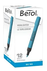 Eberhard Faber(R) 4009(R) Highlighters, Blue, Box Of 12
