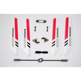 Syma S107 and S107g Full Set Replacement Parts, Main Blades, Tail Blade, Connect Buckle Balance Bar, Spare Main Grips (-R E D S E T-)