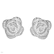 Earrings With Genuine Crystals Beautifully Designed in White Enamel and 925 Sterling silver. Total item weight 8.9g Length 24mm