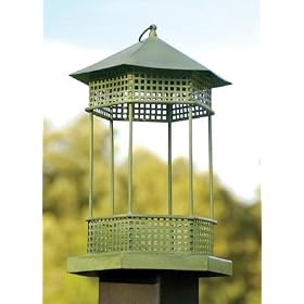 Achla VBF-02 Gazebo Bird Feeder - Iron with Green Patina by Achla