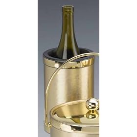 Kraftware 46778 Brushed Silk - Gold Deluxe Wine Chiller by Kraftware
