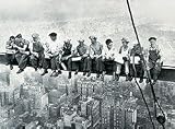 Eurographics AU1101 Stahltr&auml;ger, Lunchtime atop a Skyskr. 30 x 40 cm, Hochwertiger Kunstdruck - New York