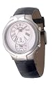 Philip Stein Teslar Round Womens Black Alligator Strap White Dial Dual Time Watch 6-CW-ABS