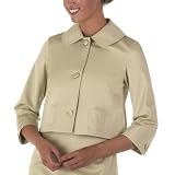 Isaac Mizrahi for Target Cropped Sateen Jacket - ZZ Taupe