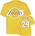 Search : Kobe Bryant Los Angeles Lakers Majestic Player Name and Number Gold T-Shirt