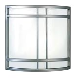 American Fluorescent Radio City Outdoor Sconce, Square Edge Deco Style Satin Nickel, 18W #RDW118SNEC