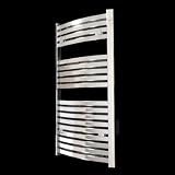 Torino Curved Chrome Heated Bathroom Towel Rail Radiator 1000 x 500 mm