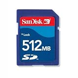 SanDisk Standard SD Card 512MB for Canon PowerShot A410 A420 A430 A510 A520 A530 A540