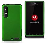 METALLIC GREEN Rubber Touch Snap-On Phone Protector Hard Cover Case for Mot ....