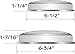 SeaSense Dome LED Light Red/White, 5-1/2-Inch, Stainless Steel