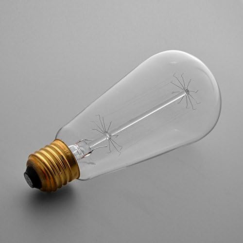 LightingLand E27 40W Warm White ST64 Edison Filament Light Bulb Dimmable Teardrop Decorative Lamp