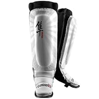 Hayabusa Shinguard - Official MMA Ikusa Series Shin Guards (Pair) - White (M)