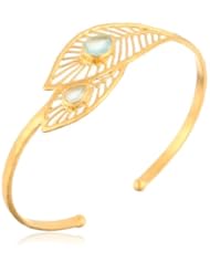 Satya Jewelry "Peacock" Alluring Cuff Bracelet, 6.5"