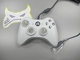 Wired Xbox 360 Controller with Glow in the Dark Thumbsticks