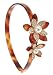 L. Erickson Duchess Headband - Tortoise/Crystal/Gold Flower
