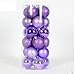 Cmyk® Solid Colored Shatterproof 24pk 2.4-inch (60mm) Christmas Balls Ornament in PVC (Purple)