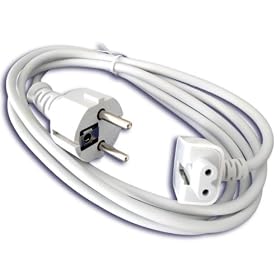 Original EU extension power cord for Apple AC Adapter Charger Macbook 13" Macbook Pro 15"