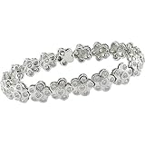 14K Gold 6ct Diamond Flower Bracelet(G-H, I1)