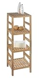 Wenko 18606500 Nordic Haushalts- und Badregal - 4 Etagen, Walnussholz, 36 x 107 x 35.8 cm