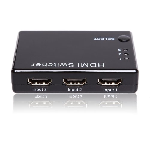 C&E Ultra High Performance HDMI Switcher, 3to1 Switch with IR Remote Support 3D On Sale