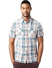 North Coast Pure Cotton Slub Checked Shirt