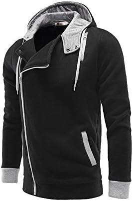 Lerela Gray Drawstring Side Zip Slim Fit Assassin Creed Jacket Hoodie Sweatshirt Coat