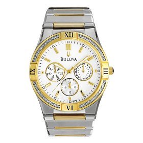 Bulova #98E100 Men's Multi Function Diamond Windmere Watch
