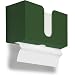 TrippNT 51925 Hosta Leaf Green PETG Dual-Dispensing Paper Towel Holder, 11" Width x 6" Height x 4" Depth