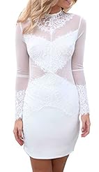 Above the Knee Polyester/Spandex/Tulle Lace Bodycon Dress/Evening Dress 