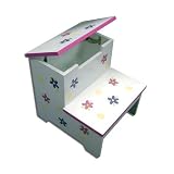Springtime Daisies Storage Stepstool - Kids Flip Top Stool