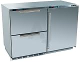 Perlick H2FD1RD5S 48 Freestanding Freezer/Refrigerator with 12.0 cu. ft. Capacity, Variable Speed Compressor, Electronic Digital Control, Dual Temperature Zones, Solid Freezer Door and Double Refrigerator Drawers: Stainless Steel