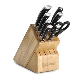 Wusthof Classic Ikon 9-Piece Block Set, Black: Kitchen &amp; Dining
