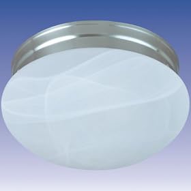 Simple Flush-Mount Light Fixture - Satin Nickel