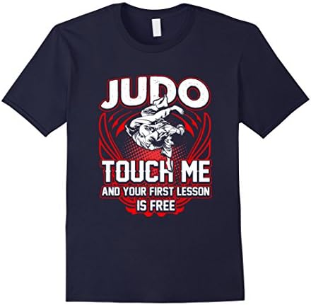 Men's Judo touch me and your first lesson is free Tshirt Medium Navy