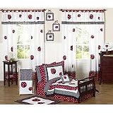 Red and White Polka Dot Ladybug Toddler Bedding 5 pc Set