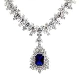 Night at the Oscars CZ Sapphire Necklace