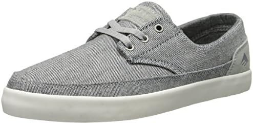 Emerica Men's Troubadour Low Skateboard Shoe, Grey/White, 10 M US