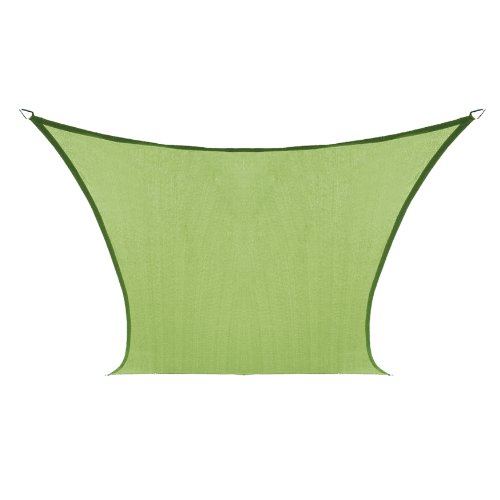 Coolaroo Custom Square Shade Sail, Rivergum Green, 18 by 18-Feet