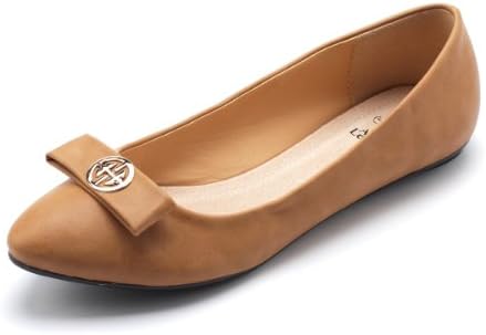 Alexis Leroy Women Super Cute Stylish Ballet Flats Shoes Apricot Size 8.5