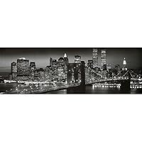New York City (Manhattan Night Skyline, Panorama) Art Poster Print