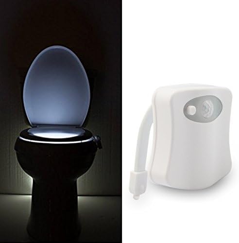 ANART® Motion Activated Sensor Toilet Night Light, 8 color-cycle, Pee Happy!