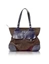 Francesco Biasia Red Moon - Two-tone Leather Large Tote Bag Morus