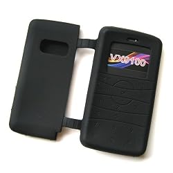LG enV2 VX9100 9100 Silicone Cover Protector Soft Skin Case Black