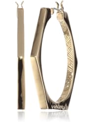 T Tahari "Essentials" Hexagon Hoop Earrings
