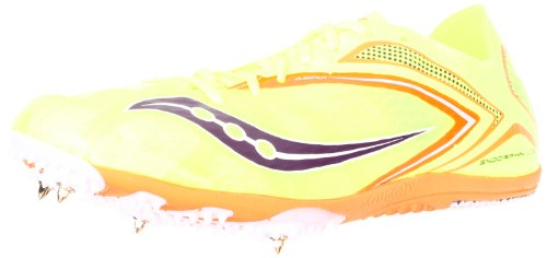Saucony Women's Endorphin LD3 Track Shoe,Citron/Orange,5 M US