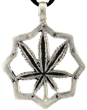 Cannabis, Marijuana, Pot, Mary Jane Necklace Pendant Charm Wicca Wiccan Pagan Metaphysical Spiritual Religious Women's Men's Jewelry