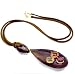 Three Toned Wooden Pendant in 18k Gold with Mexican Fire Opal From the Amazonas Collection By Mauricio Serrano Jewelry