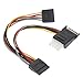 SATAGear SATA Power Splitter Cable with Molex 4-Pin Output and Dual 15-pin Sata Output 7 inch cables