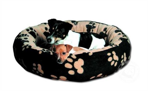 Trixie 37682 Sammy Kuschelbett, ø 70 cm, schwarz/beige