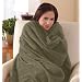 Sunbeam Microplush Throw Camelot Cuddler Electric Heated Warming Heating Blanket, Ivy Green